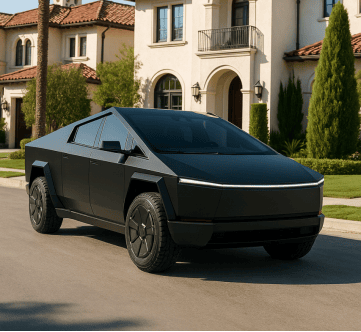Tesla Cybertruck Satin Black PPF: The Stealth Look with Maximum Protection